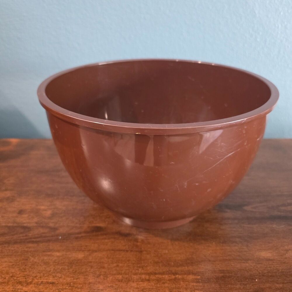 Vintage Dansk Gourmet Design Large Brown Mixing Bowl 10.5in Diameter 6.5in H